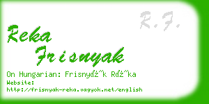 reka frisnyak business card